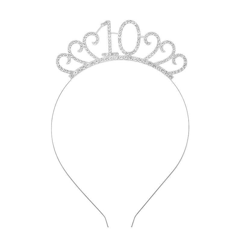 Cross-Border Digital Birthday Crown Set: Headdress, Party Shoulder Strap & Etiquette Belt Photo Prop for Girls