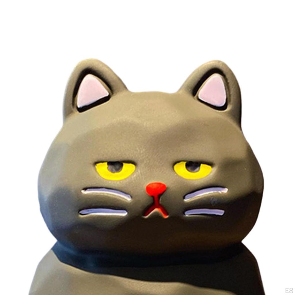 Adorable Cat Sculpture for Home Decor - Charming Feline Figurine Office or Bedroom