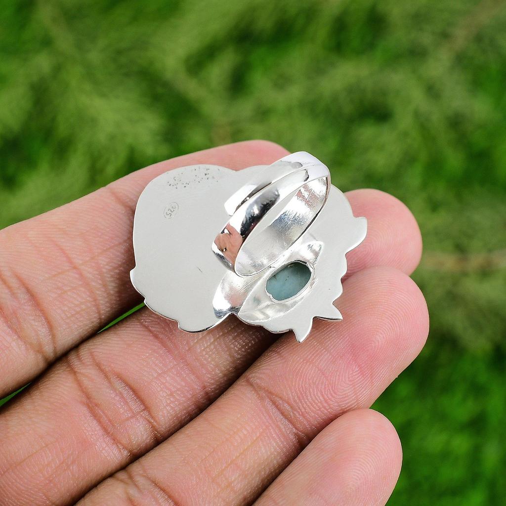 Oval Larimar Gemstone New Promise Birthday Daughter Ring Jewelry Sterling Silver