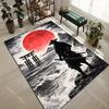 Samurai, Red Sun, Ocean View Print Carpet Rug for Living Room Bedroom Sofa Doormat Home Decor Non-slip Floor Mat