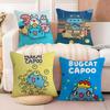 Cartoon Anime BBugcat Capoo Pillow Case DoubleSided Printing Short Plush Sofa Cushion Cover Bedroom Bedside Pillow