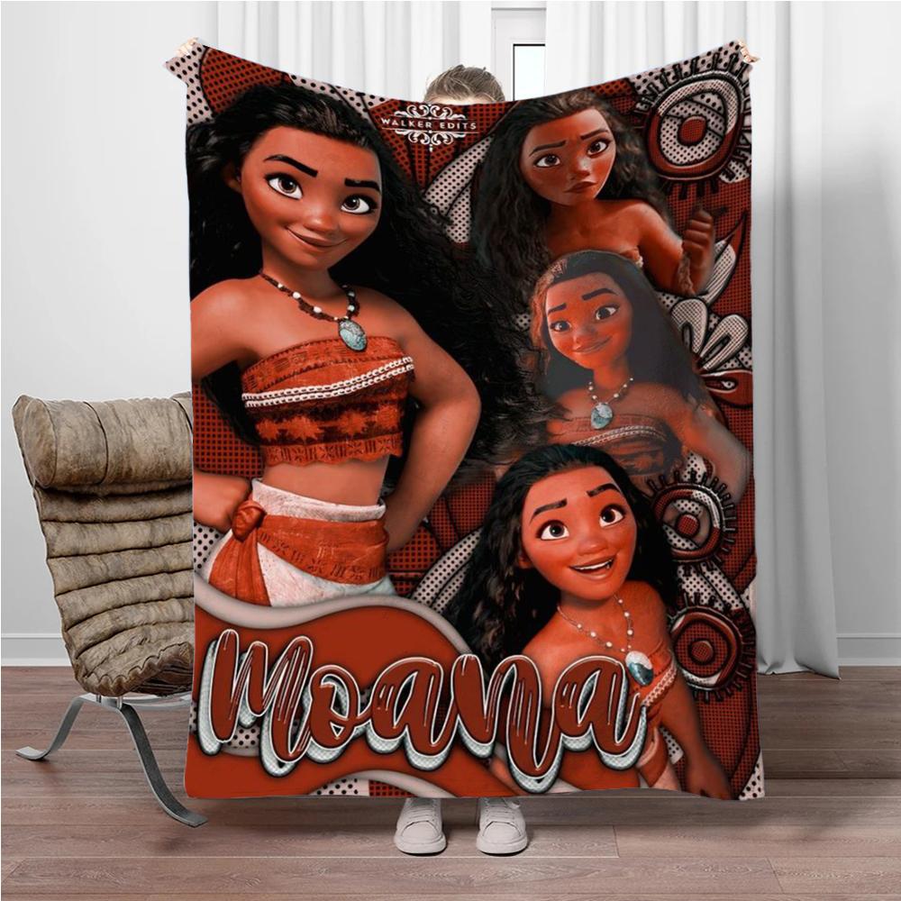 Disney Cartoon Moana Room Warming Decorative Flannel Thin Blanket.Office,Chair,for Sofa,Living room,Travel Picnic Blanket Gifts