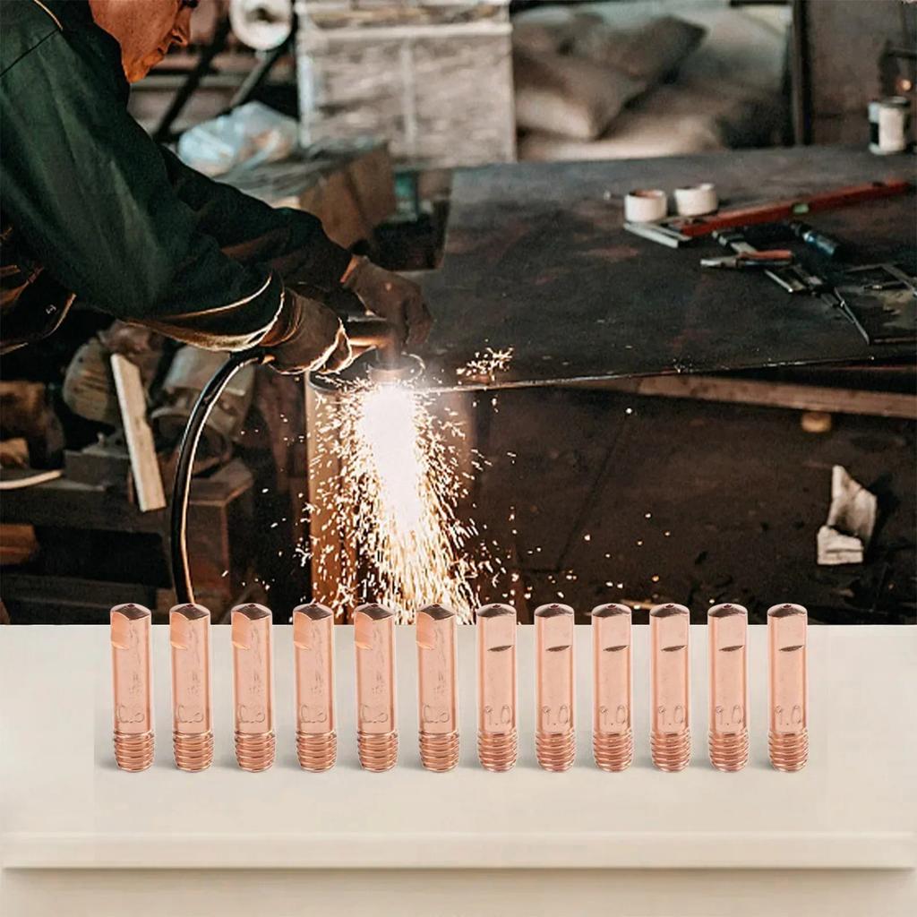 Welding Accessories Copper Contact Tips Electric Conductivity Contact Tips User Friendly Design Wear Resistant Material