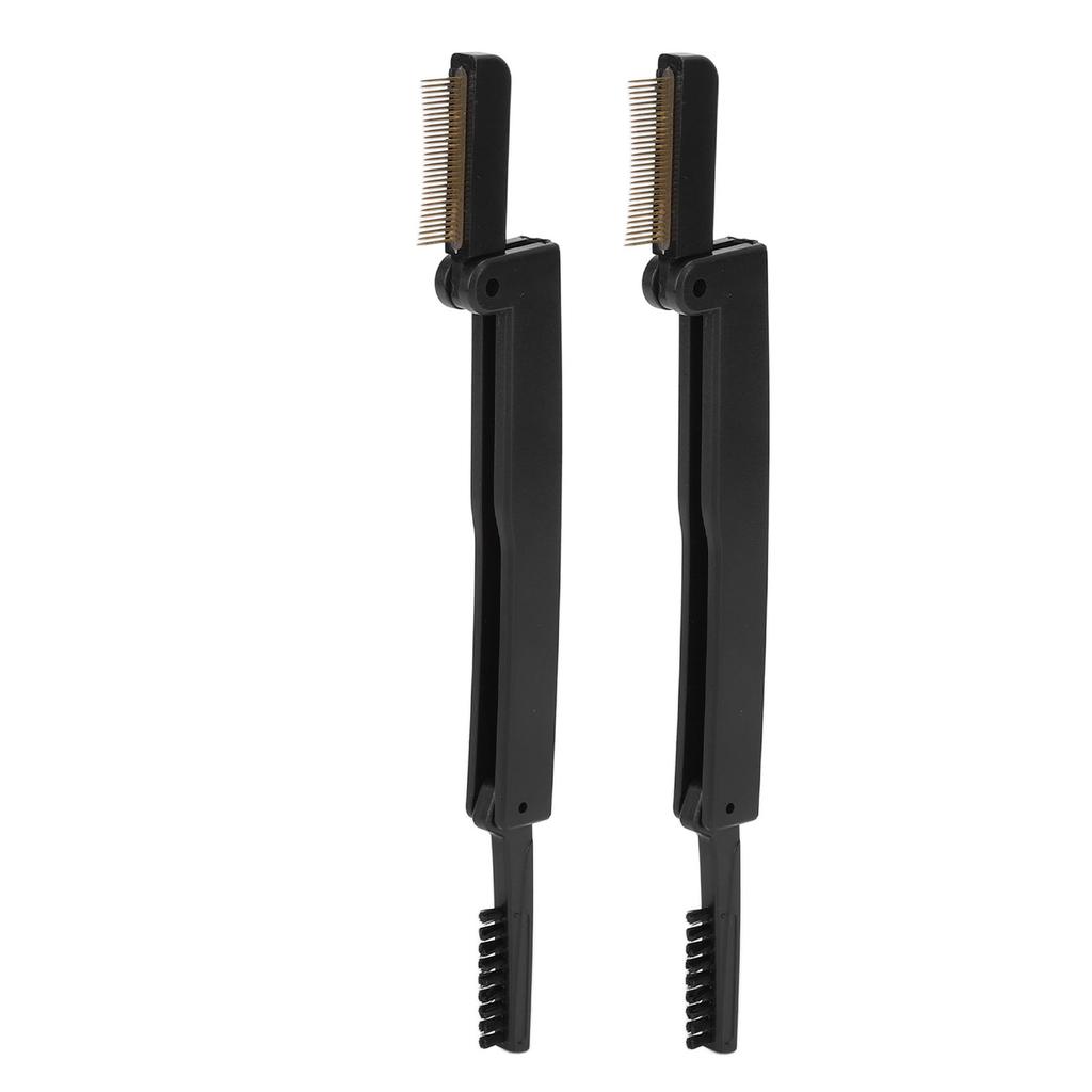 2 buc. Pliabil Pieptene pentru Gene și Sprâncene Metalic Portabil Dinti Dublă Față Perie pentru Îngrijirea Sprâncenelor