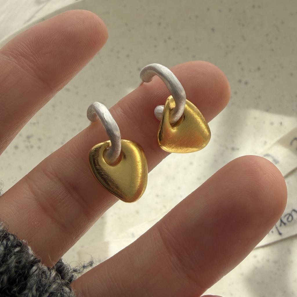 Xiaomi 925 Sterling Silver Earrings For Women Trendy Big Simple Gold Sparckling Earring Jewelry Prevent Allergy Party Accessories Gift