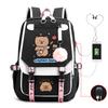 Fashion Trend Kapibara Leisure Burden Reduction Travel Bag Multifunctional Large Capacity USB Student School Bag