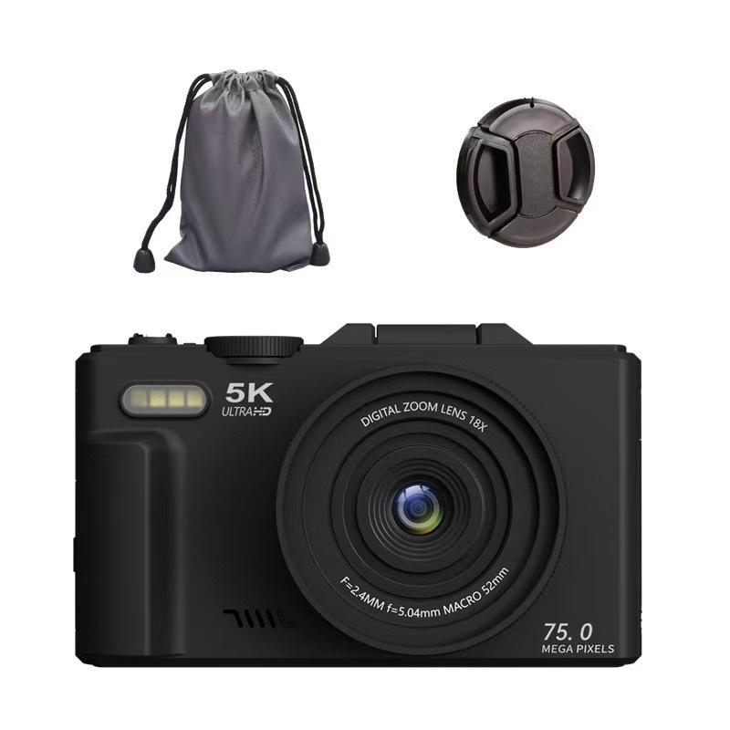 3-Inch Flip Screen WIFI 75MP 5K HD Beauty Digital Camera with CCD