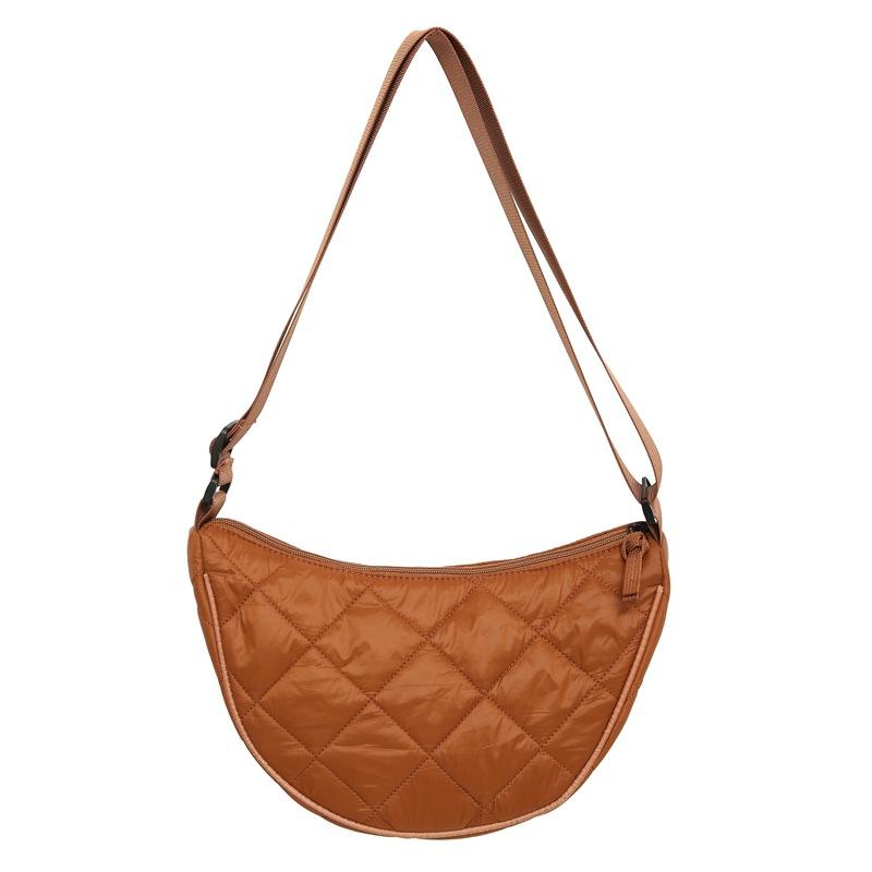 

Cross-border simple ribbed cotton men and women with the same dumpling bag 24 new fashionable soft shoulder messenger bag оранжевый