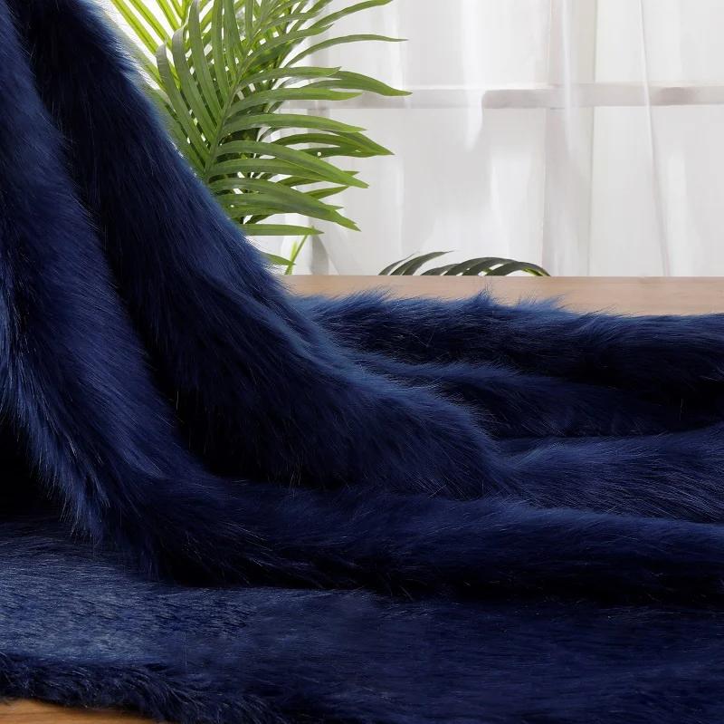 5cm Plush Thickened Fur Fabric By The Meter Coats Bags Clothes Sewing High-grade Imitation Fox Cloth Decorative Winter Plain Diy