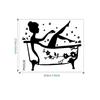 Adesivo Vinilico per Porta Ora del Bagno Decalcomania Artistica Rimovibile per Bagno Adesivi per Porte Bagno Impermeabile Fai da Te Creativo Adesivo Murale