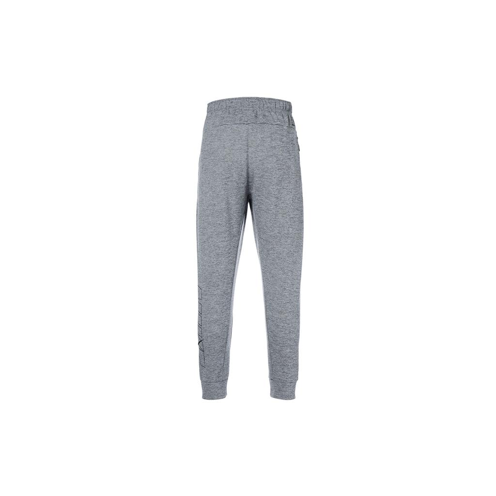 Nike Letter Logo Print Elastic Waist Fleece-Lined Thick Knit Joggers Men Bottoms Grey FB6893-063