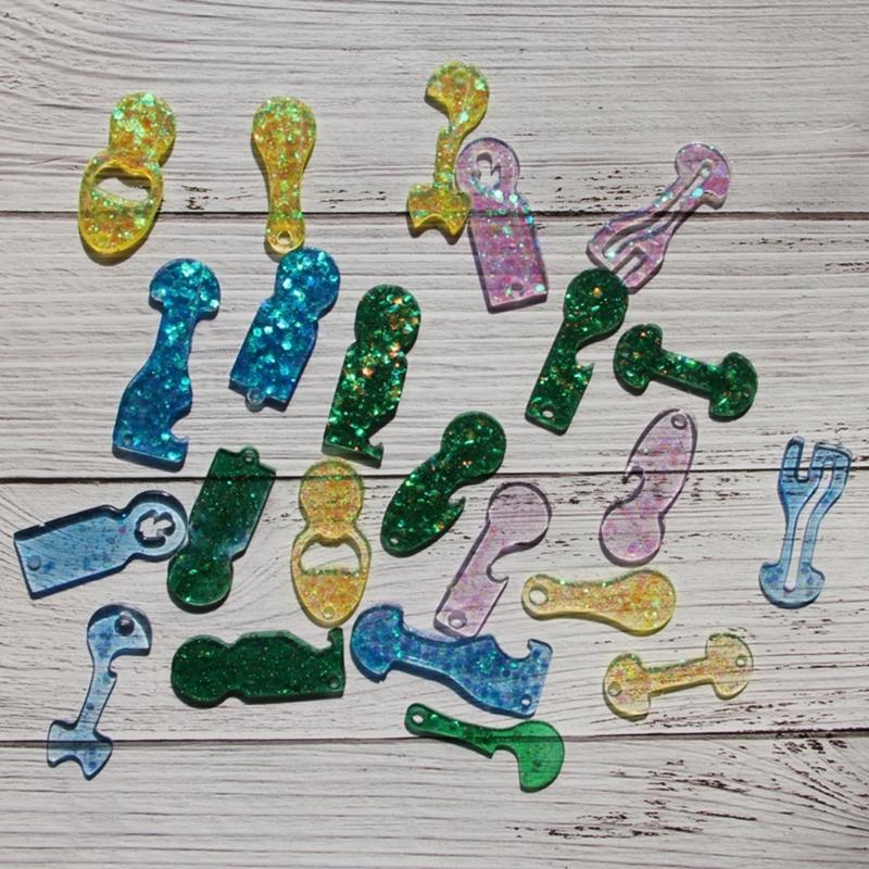 Reusable Silicone Trolley Tokens Mould Flexible Resin Keychain Crafting Tool for Homemade Decoration Projects Supplies