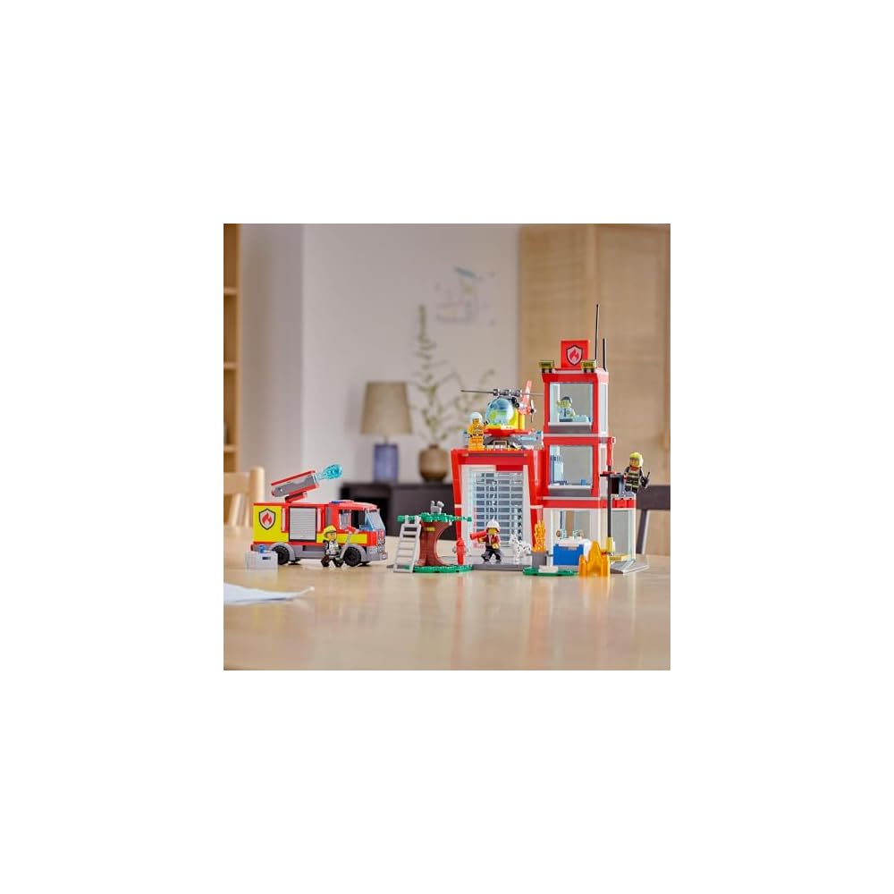 LEGO City Fire Station 60320 Building Blocks Toy for Boys and Girls Ages 6 and Up