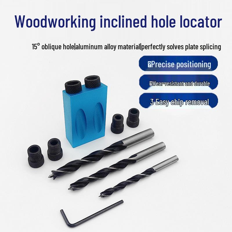 15° Blue Pocket Hole Woodworking Locator and Puncher