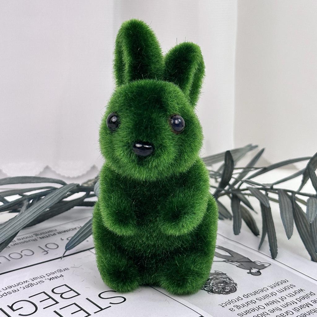 1 Stück Osterhase Grün Schaum Beflockung Simulation Dreidimensionaler Hase Handwerk Dekorationen Garten Dekoration