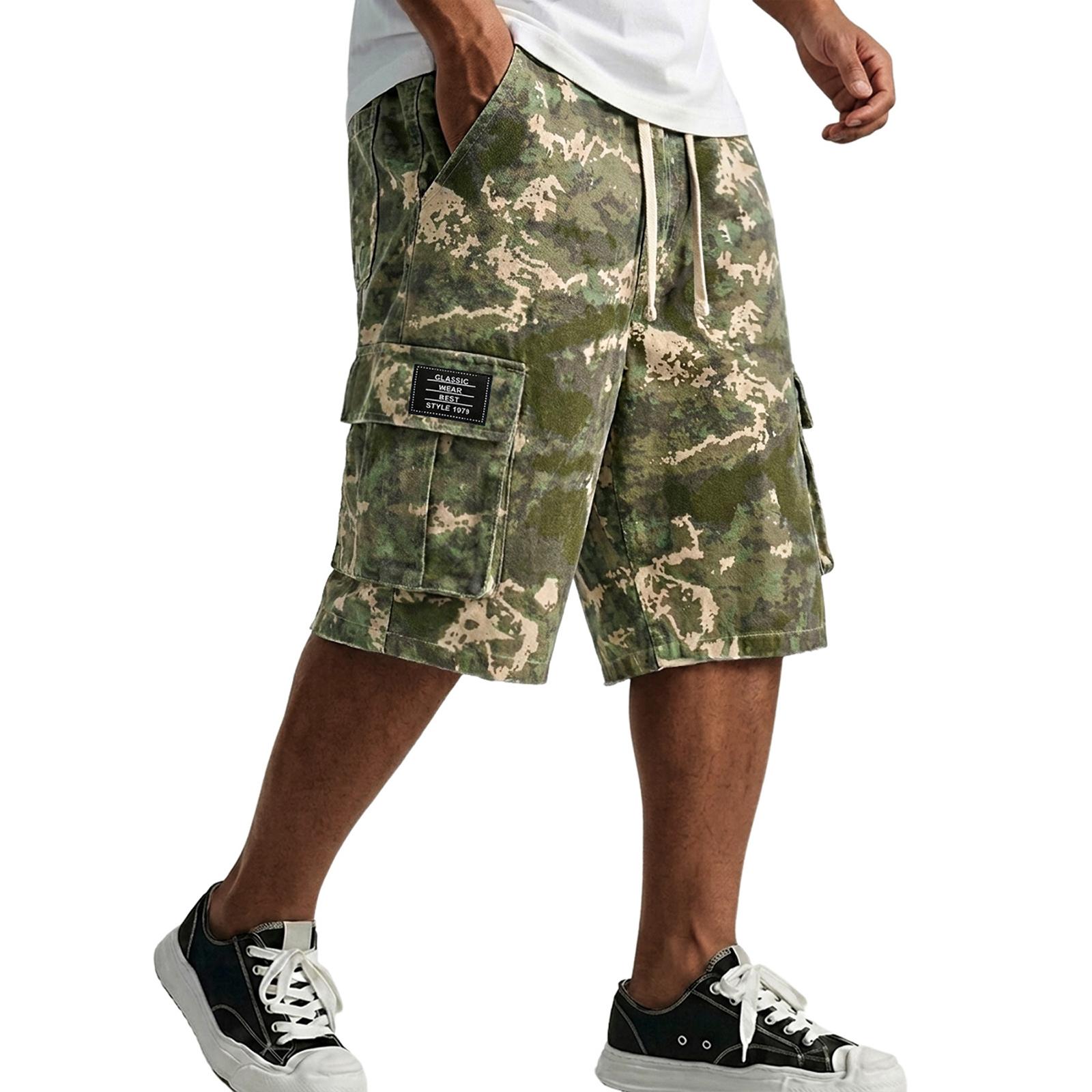 Men s Casual Loose Fit Shorts, Relaxed Drawstring Summer Shorts L