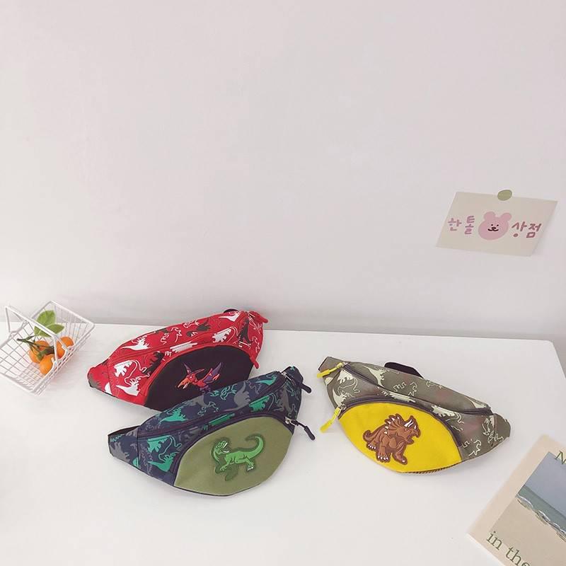 Kids Dinosaur Waist & Crossbody Bag: Outdoor Small Backpack & Coin Purse for Boys and Girls