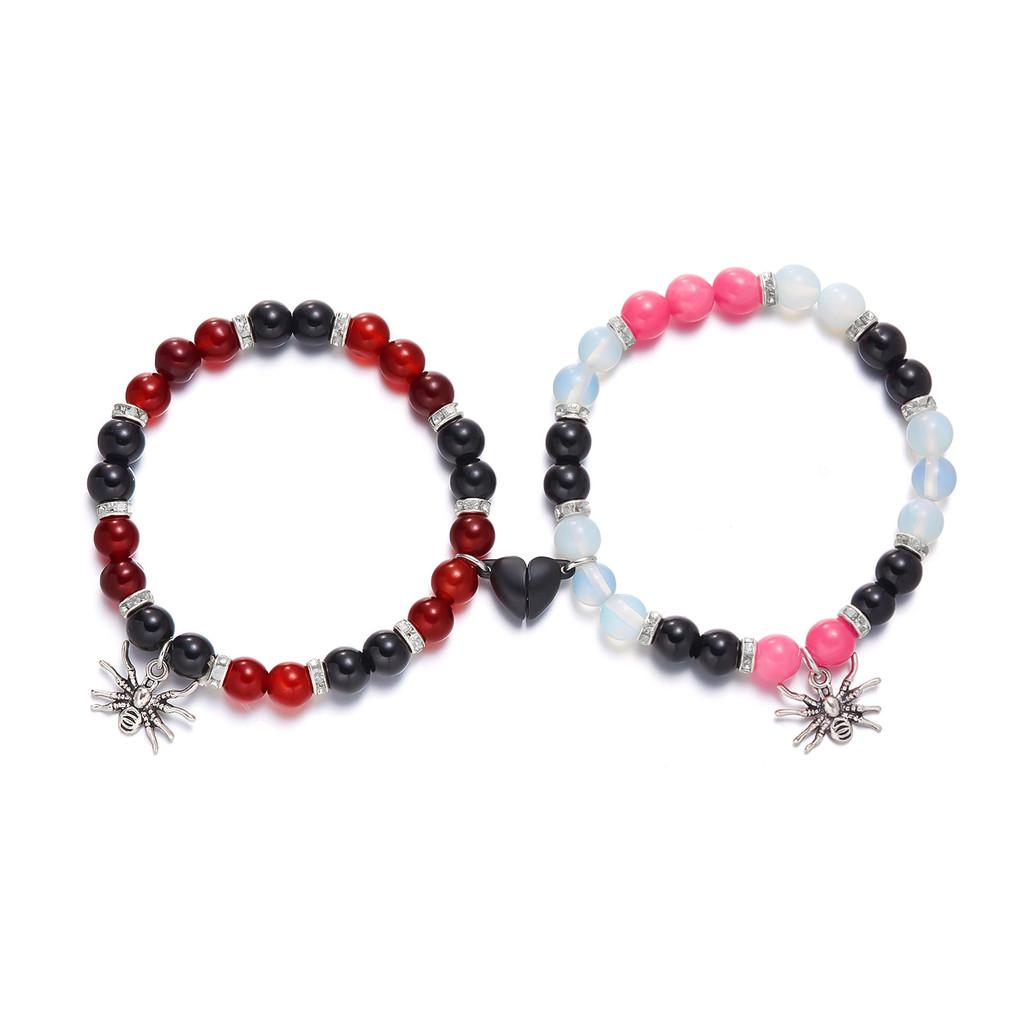 Halloween Spider Heart Magnetic Adjustable Bracelet For Women Gift
