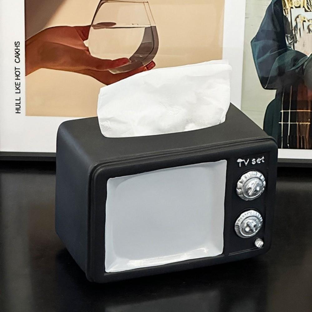 Anti Drop Vintage TV Tissue Storage Box Decorative Vintage TV Model Toy  Children/Kids