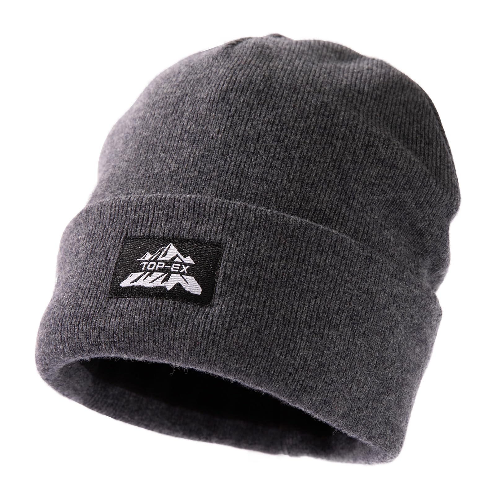 

Шапка бини TOP-EX из 100% мериносовой шерсти с флисовой подкладкой, XL/2XL (Окружность головы 62–66 см) [Шляпа], Серая