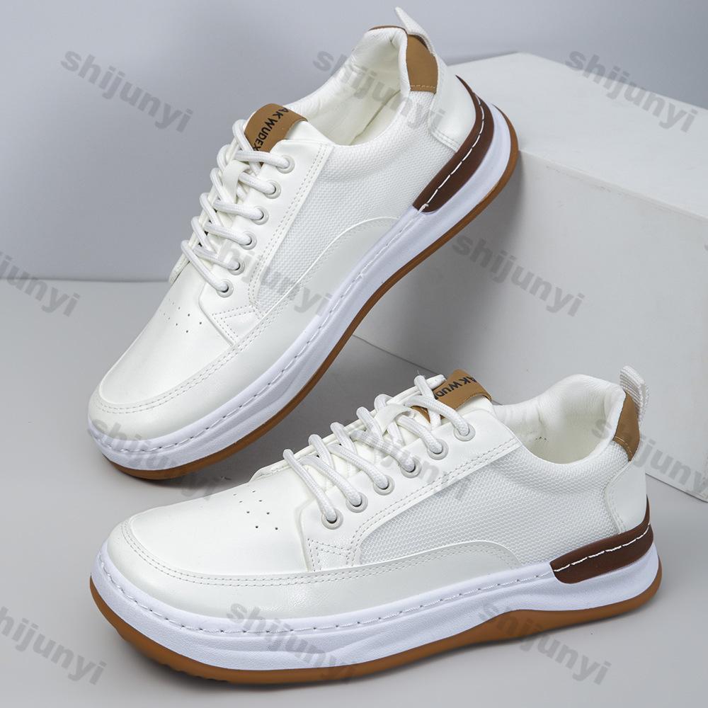 Fashion Men Shoes 2025 Spring Autumn New Fashion Breathable Mesh Non Slip Platform Sneakers Comfortable Round Toe Lace-up Casual Shoes