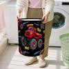 A Red Monster Truck Laundry Basket with Sturdy Edges And Rounded Corners a Durable Polyester Storage Bin Suitable for Bedrooms
