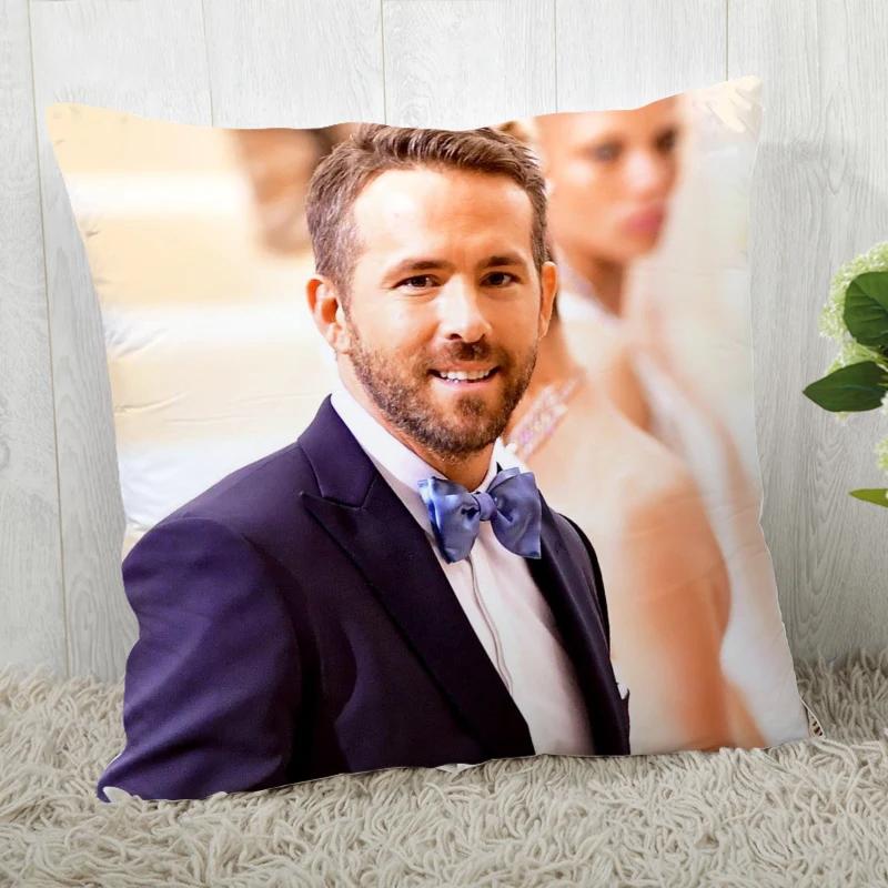 High Quality Custom Decorative Pillowcase Ryan Reynolds Square Zippered Pillow Cover 35x35cm 45x45cm