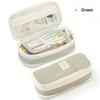 Oxford Cloth Pencil Case Large Capacity Zipper Closure Portable Stationery Bag for Teen Students Office Daily Use