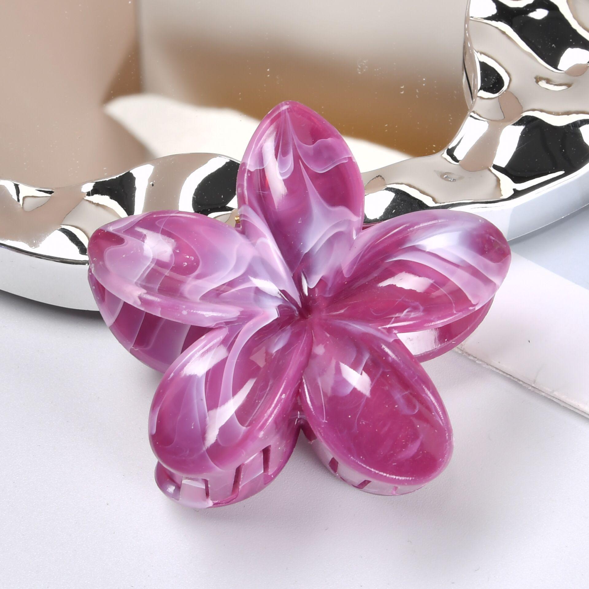 

Frangipani Flower Shark Claw Clip for Updo and Half-Up Hairstyles