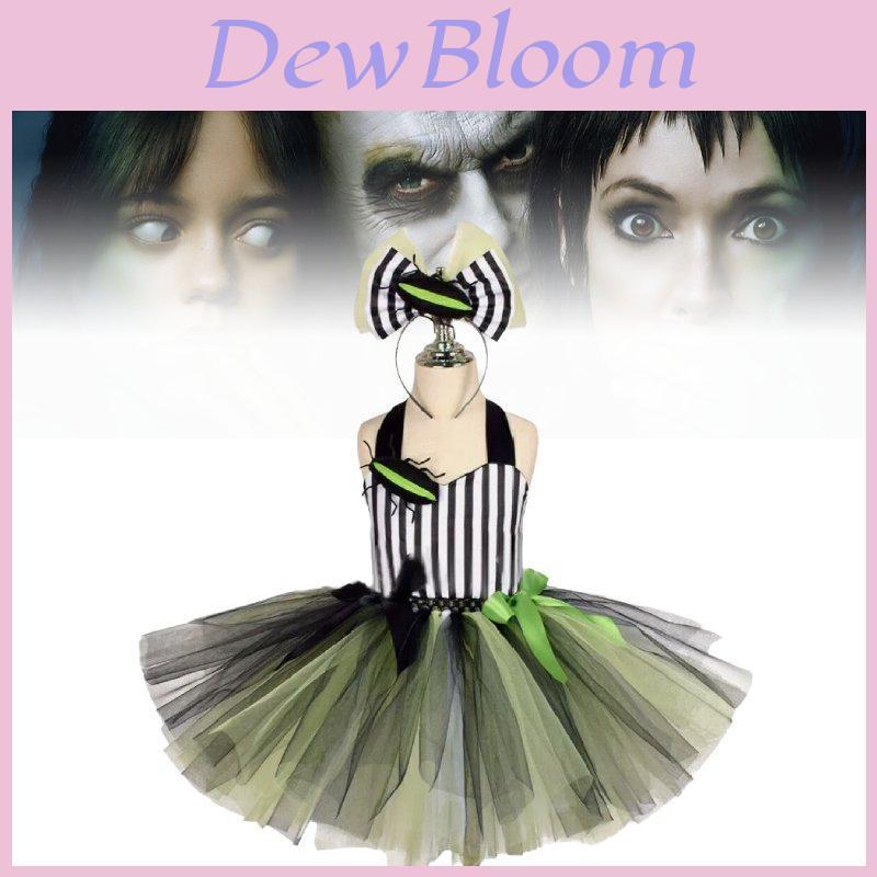 Adorable Beetlejuice Costume Dress For Kids Featuring Fun And Fluffy Design For Halloween