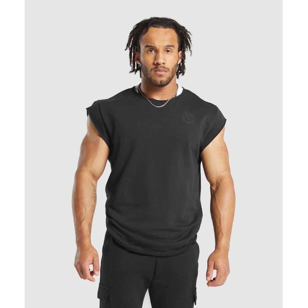 

Gymshark Legacy Cap Sleeve Rag Top черный A1B7C BB2J XS