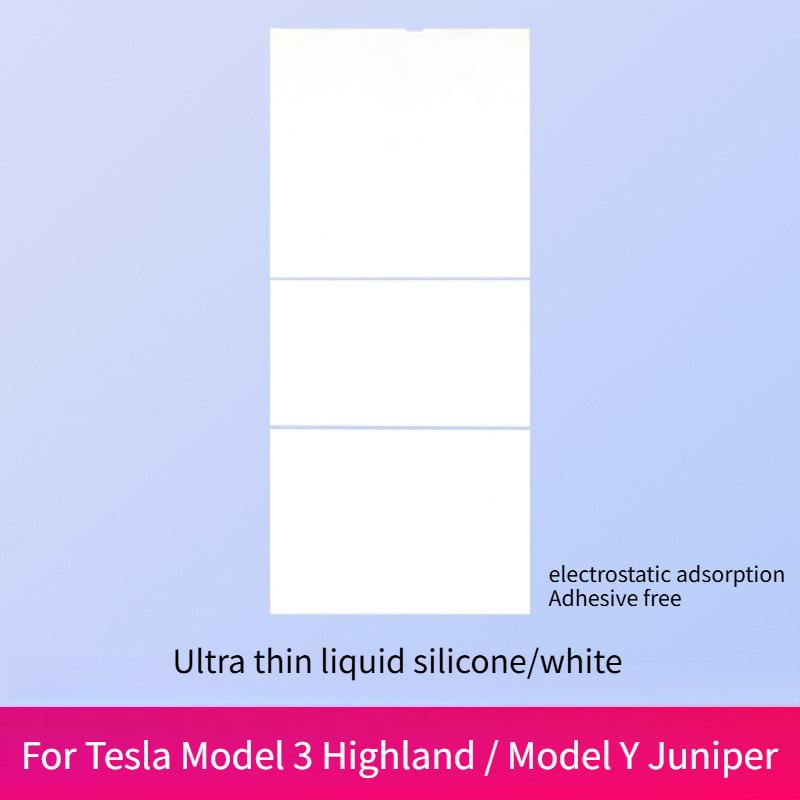 

Central Control Panel Sticker for Tesla Model 3/Y Juniper 2025 Upgrade Adhesive Free Electrostatic Adsorption Console Protector белый