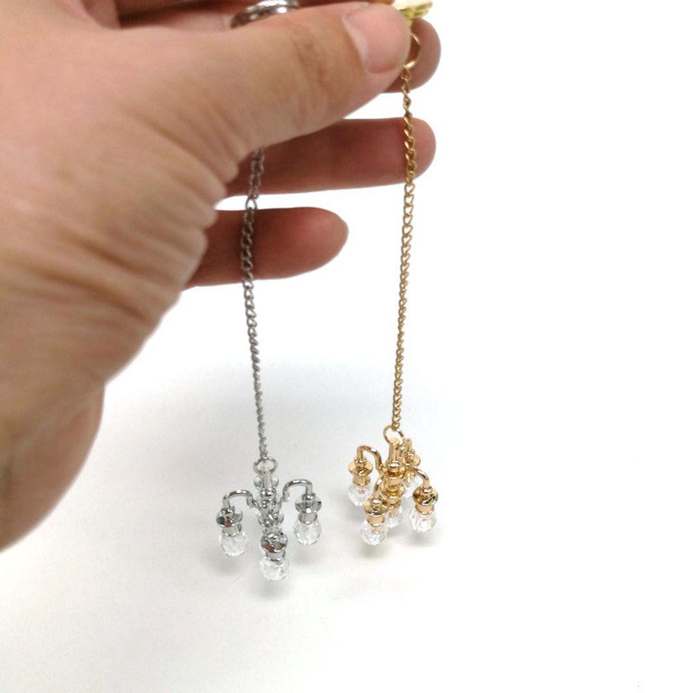 Mini Furniture Miniature Vintage Chandelier Doll Accessories Ceiling Lamp Model Dollhouse Ornament