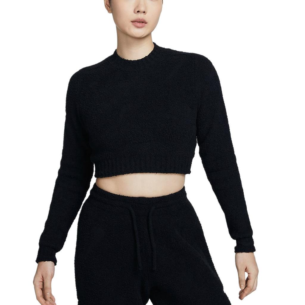 New Nike Sportswear Phoenix Cozy Bouclé Knitwear Women's Black FZ1717-010