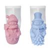 Christmas Silicone Candle Mould Snowman Shape Easy Releases Designs Handmade Gift For Holiday Decoration