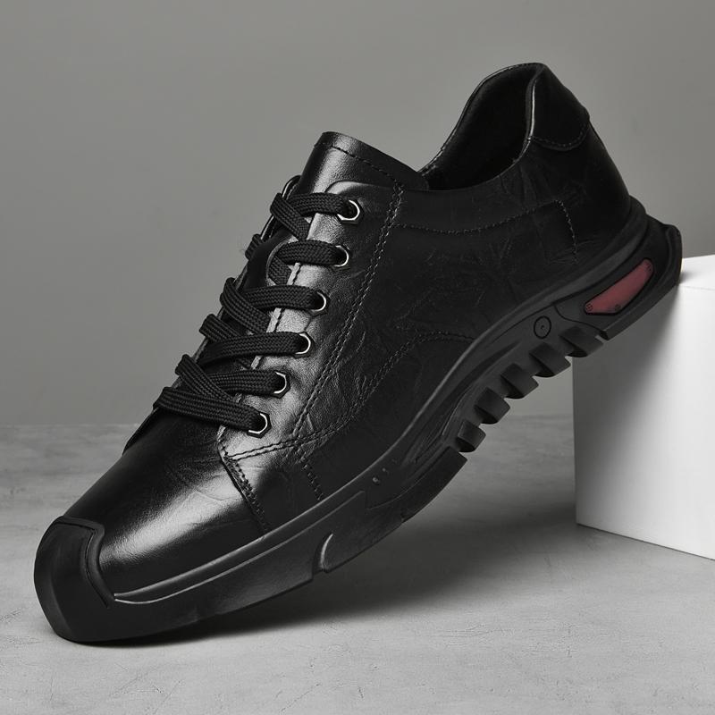 Модная итальянская мужская повседневная обувь из натуральной кожи — фото 3