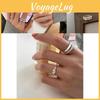 Trendy Ins Style Double Layer Ring For Women In Stylish Copper With Unique Geometry