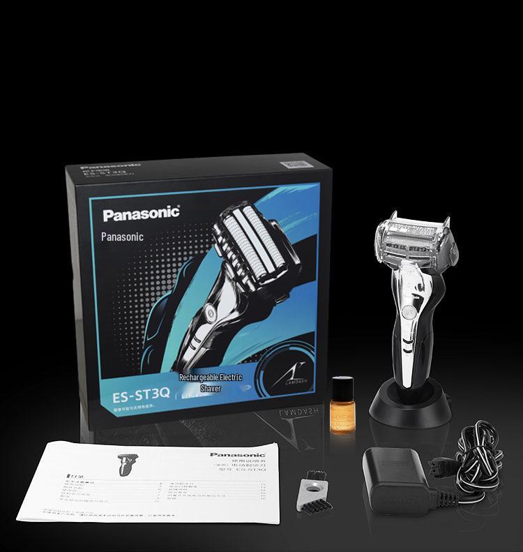 

Электробритва Panasonic ST3Q, 3 лезвия, для влажного и сухого бритья, полностью моющаяся бритва.