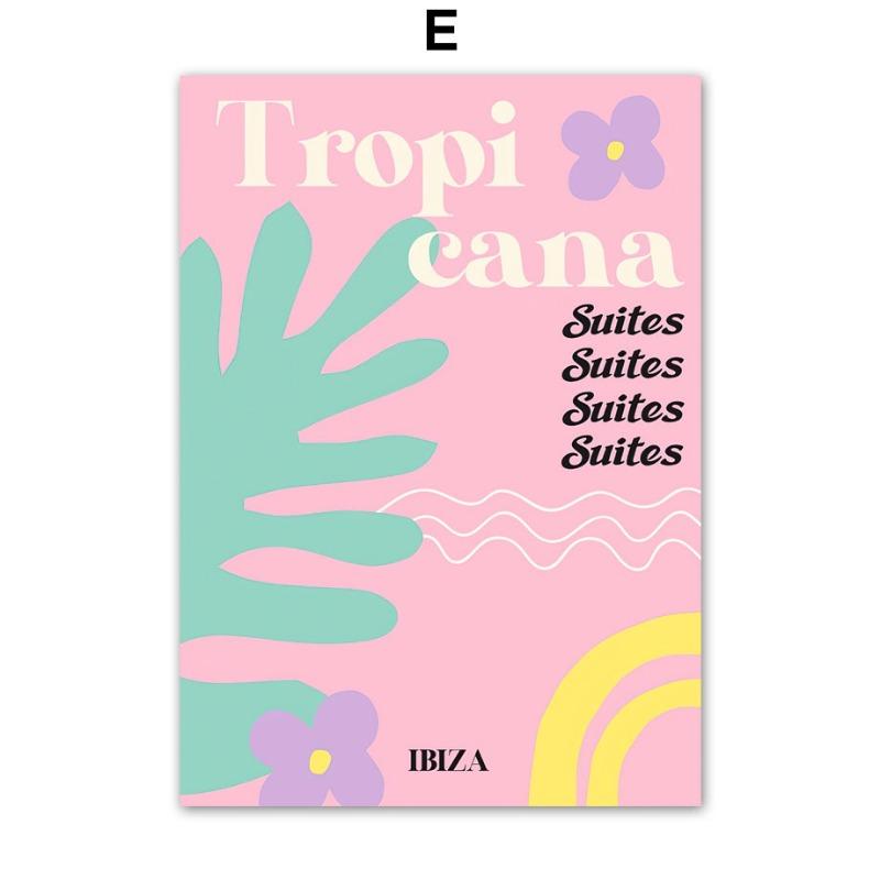 Ibiza Tulum Greece Travel Series Wall Art Canvas Painting Abstract Posters and Prints Hotel Bar Pictures For Living Room Decor