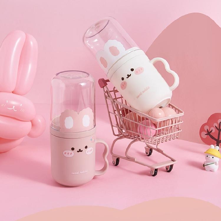 Cartoon Rabbit Shape Toothbrush Cup Water Resistant Durable Build Ideal For Travel Camping Gym Use