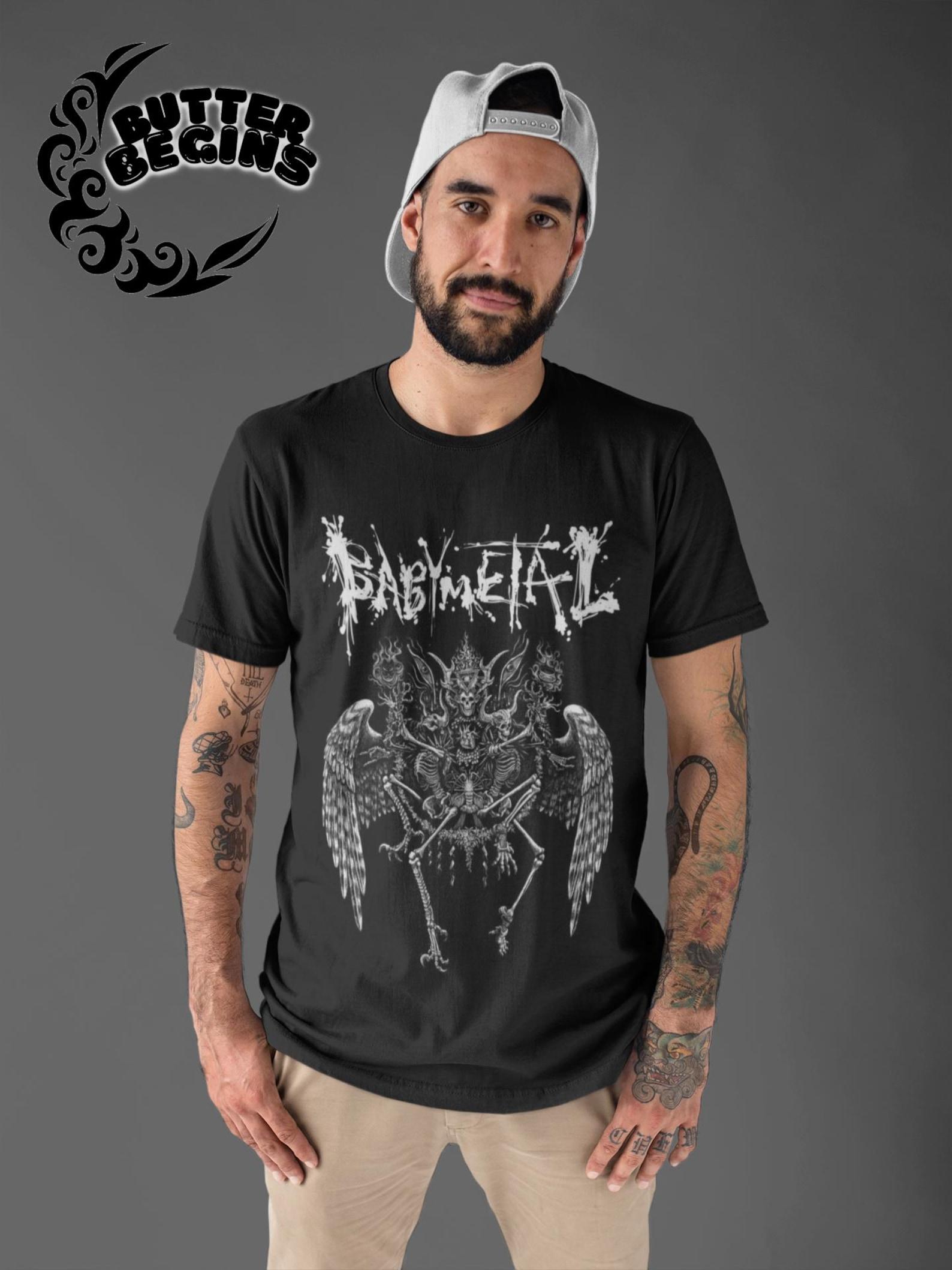 BABYMETAL T-Shirt – Metal Music Band Merch, Gimme Chocolate Album Graphic Tee M