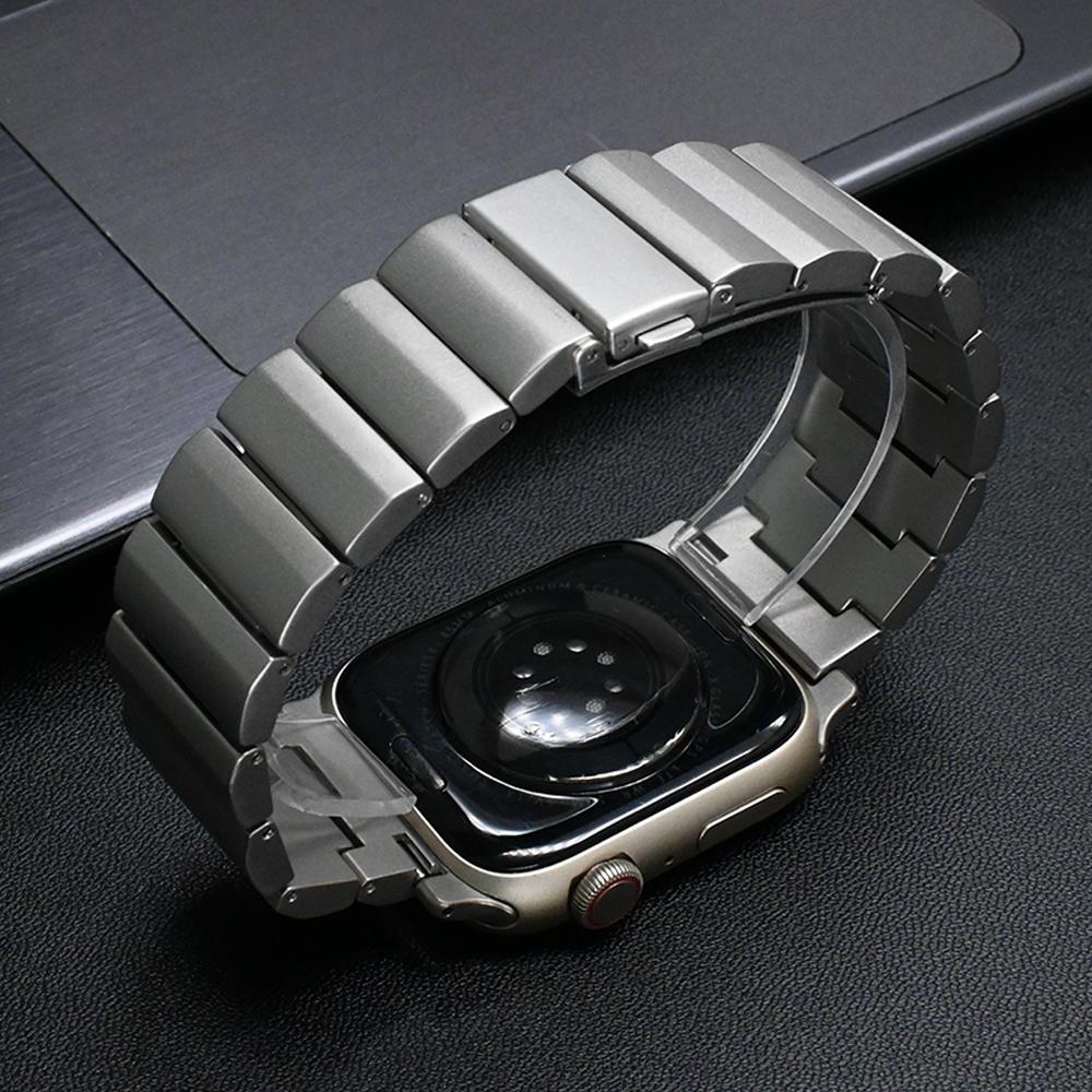 Men Luxury Titanium Metal Strap for Apple Watch Band Ultra 2 49mm Correa Link Bracelet Iwatch 10 9 7 8 5 6 Se 4 46mm 44mm 45mm