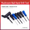Tire Repair Tool Kit: Mushroom Nail, Spiral Hand Drill, Hole Enlarger, Drill Bit, Probe Reamer, Glue Applicator