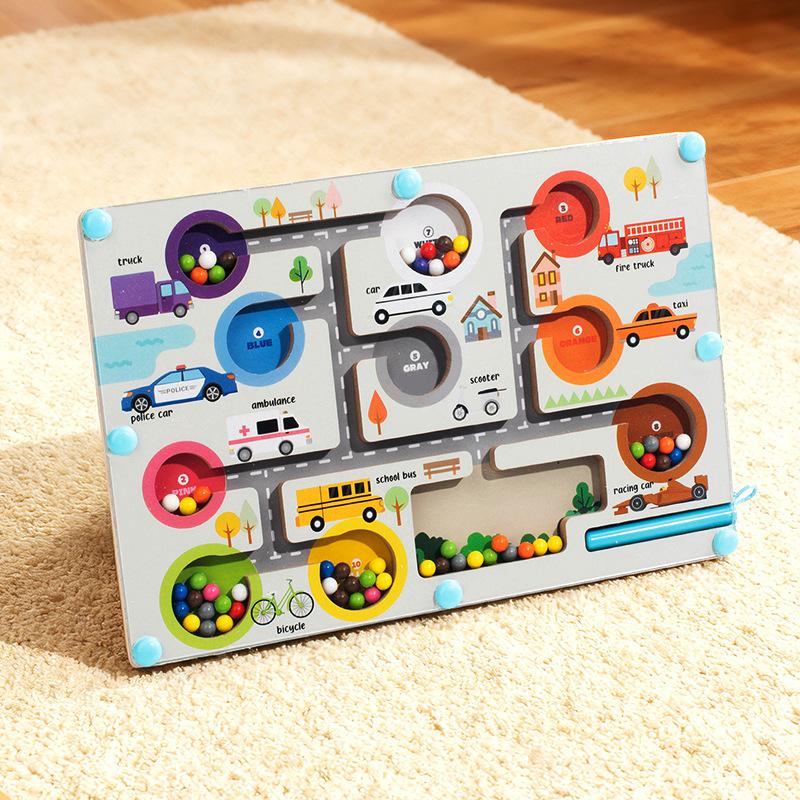 Деревянная Детская Игрушка Мороженое Динозавр Интеллект Магнитный Лабиринт Космос Логическое Мышление Держатель Ручки Раннее Развитие Пазл Деревянные Игрушки