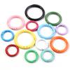5-10Pcs Alloy O Ring Spring Clasps Openable Round Carabiner Keychain Clips Hook Dog Chain Buckle DIY Keyrings Jewelry Connectors