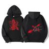 Vintage Jujutsu Kaisen Choso Hoodie Anime Sweatshirt Winter Warm Harajuku Streetwear Men Women Top Casual Clothing