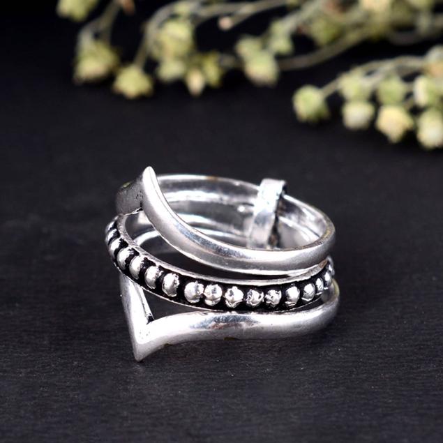 

Minimalist Silver Ring, Arthritis Relief, Joint Pain Ring, Swan Neck Splint, Thin Stacking Ring 7 срібний