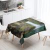 Waterfall Tablecloth Alpine Flowing Water Printed  Stain Resistant Waterproof Kitchen Table Home Decoration
