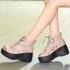 Fashion GKTINOO 2024 Fashion Ladies Sandals Openwork Gladiator Sandals Women Flat Sandals Open Toe Genuine Leather Summer Cool Boots