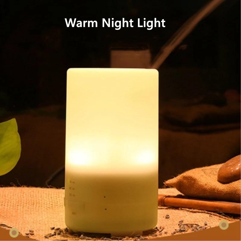 

USB-увлажнитель воздуха, 70 мл диффузор эфирных масел, тихий увлажнитель, натуральный домашний ароматизатор с ночником Warm Light